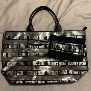Victoria’s Secret Sequin Tote and Pouch- NEW